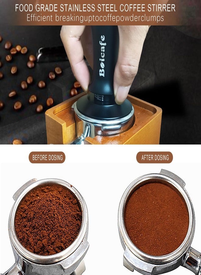 Boicafe 22 PCS 58mm Espresso Accessories Kit, 58mm Spring Loaded Calibrated Espresso Coffee Tamper Set with Tamper Mat, WDT Tool, Latte Art Kit, Frothing Pitcher and Towel for Coffee Making (58mm) - Image 4