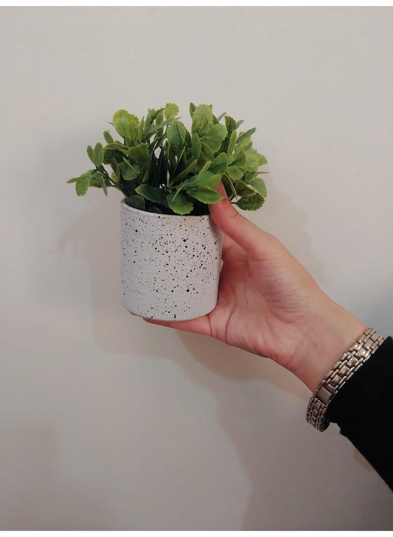 MySouqEg.Store قطعة واحدة - نبتة اصطناعية في وعاء - نبتة بأوراق عريضة صناعية خضراء في وعاء مزخرف لديكور المنزل والمكتب. - Image 3