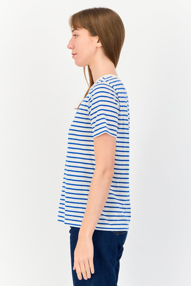 ONLY Jacqueline De Young x Only Women Regular Fit Short Sleeves Stipe T-Shirt, Multicolor  - Image 2