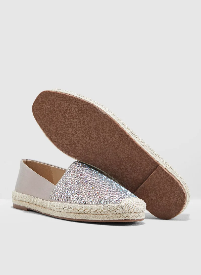 ELLA Espadrilles With Diamante Detail