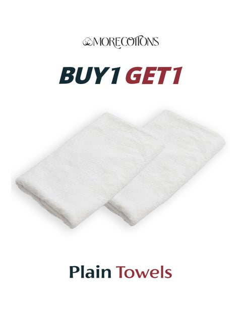 More cottons plain towels buy 1 get 1