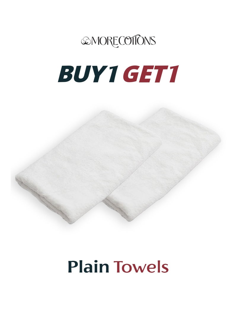 More cottons - More cottons plain towels buy 1 get 1 - Image 1