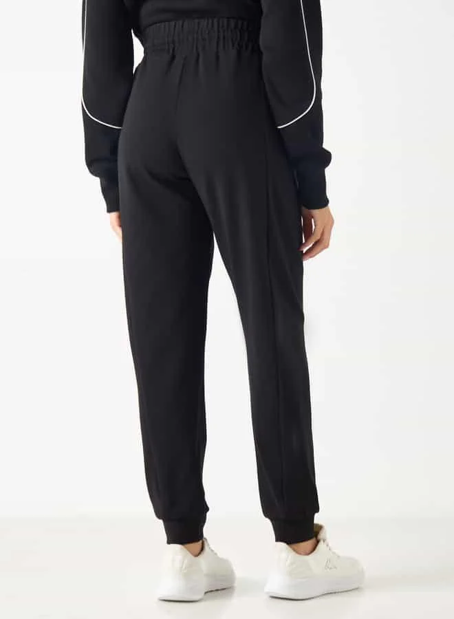 Kappa Kappa Logo Print Joggers with Drawstring Closure and Pockets