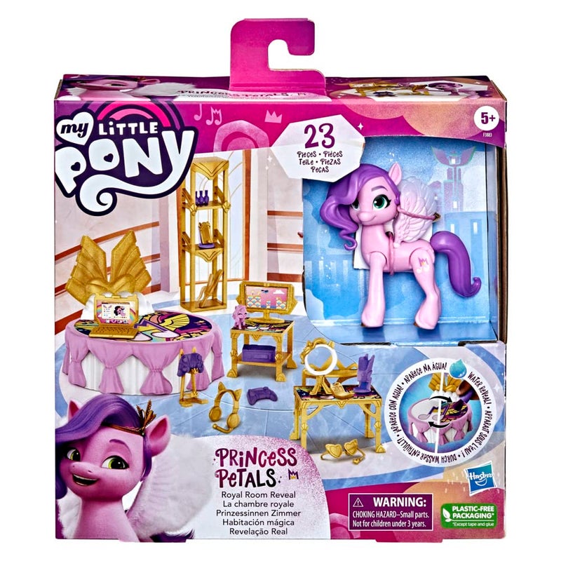 My Little Pony: A New Generation Royal Room Reveal Princess Pipp Petals - 3-Inch Pink Pony, Water-Reveal Accessories, Toy for Kids Ages 5 and Up - Image 3
