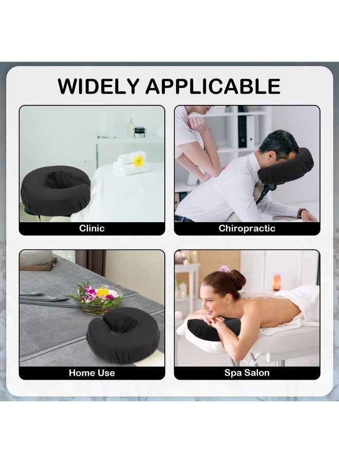 تاتو 12 قطعة من أغطية مسند الرأس للتدليك، أغطية مسند الرأس المصنوعة من الألياف الدقيقة الناعمة السميكة القابلة لإعادة الاستخدام، أغطية مسند الرأس المقاومة للزيوت من أجل سبا الجمال (أسود) - Image 5