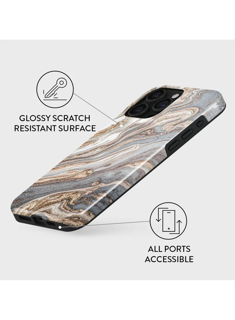 BURGA iPhone 14 Pro Max Case, 2 Piece Hard Shell + TPU Silicone Interior, Shock Absorption, All Port Accessible, Raised Bezel For Screen & Camera Protection, Never Fading HQ Print,  Gentle Wind