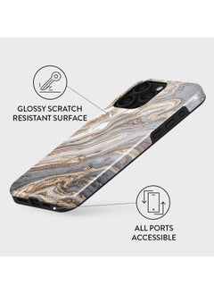 BURGA iPhone 14 Pro Max Case, 2 Piece Hard Shell + TPU Silicone Interior, Shock Absorption, All Port Accessible, Raised Bezel For Screen & Camera Protection, Never Fading HQ Print,  Gentle Wind  - Image 3