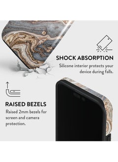 BURGA iPhone 14 Pro Max Case, 2 Piece Hard Shell + TPU Silicone Interior, Shock Absorption, All Port Accessible, Raised Bezel For Screen & Camera Protection, Never Fading HQ Print,  Gentle Wind  - Image 4