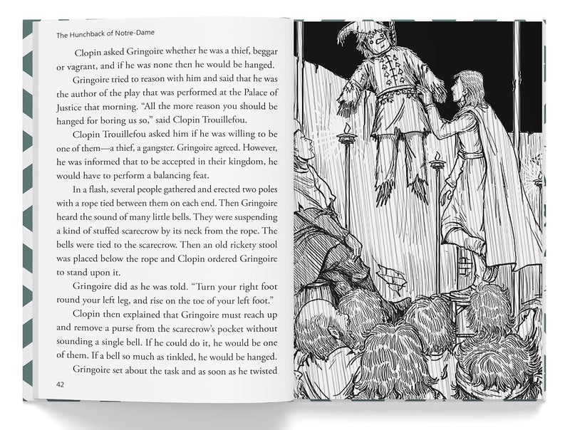 The Hunchback of Notre-Dame for Kids : Illustrated Abridged Children Classic English Novel with Review Questions - Image 5