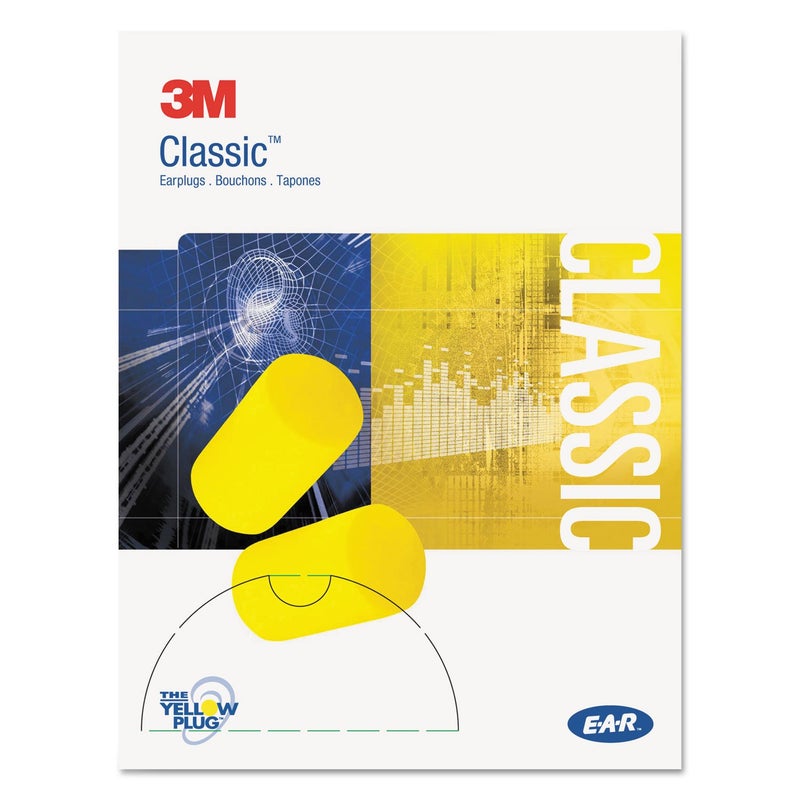 3M Ear Plugs, E-A-R Classic Small 311-1103, 200 Pair of Disposable Earplugs, Pairs Individually Wrapped, Uncorded, 29 dB NRR, Foam, Smaller Ear Canals, Roll Down, ANSI/ASA S12.71-2018