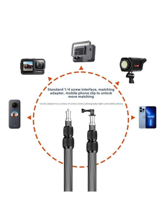 SLR Camera Center Axis Extension Rod Handheld Mobile Phone Live Selfie Stick Dajiang Zhiyun Feiyu Stabilizer Extension Rod-Color:Black  - Image 4