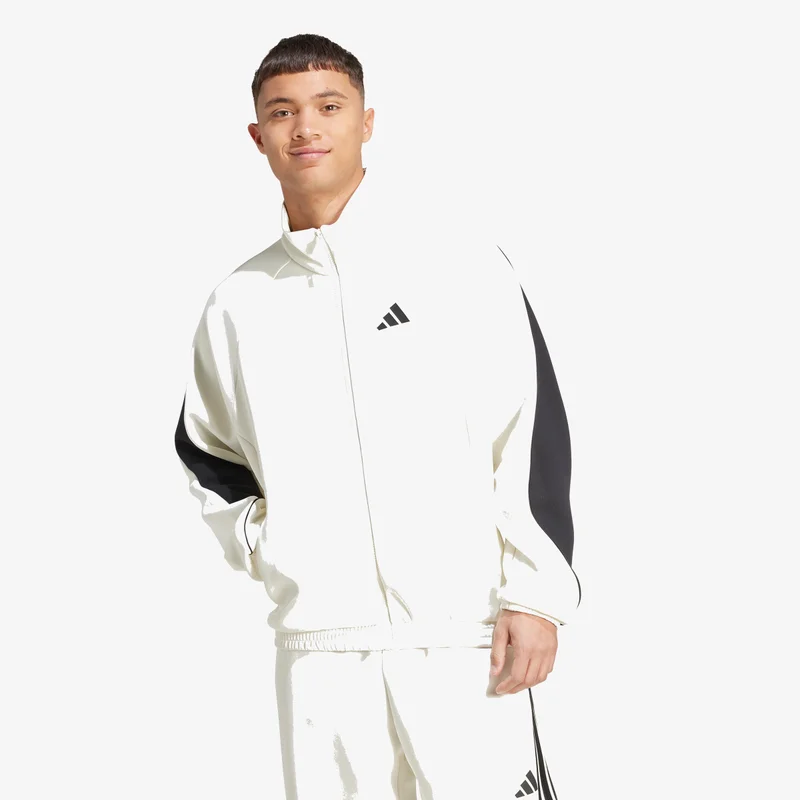 Adidas Off White / Black Stadium Tracktop for Men | Best Price UAE