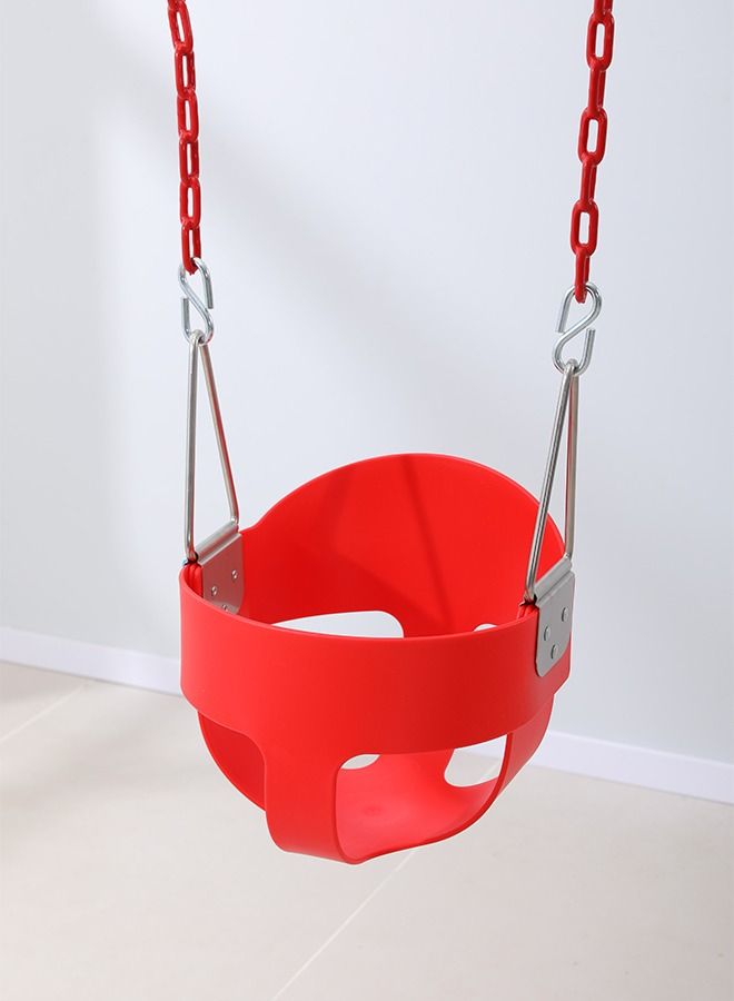 JSAITOYS Baby Outside Playground Rubber Full Bucket Seat Swing Chair With Chain - Image 5