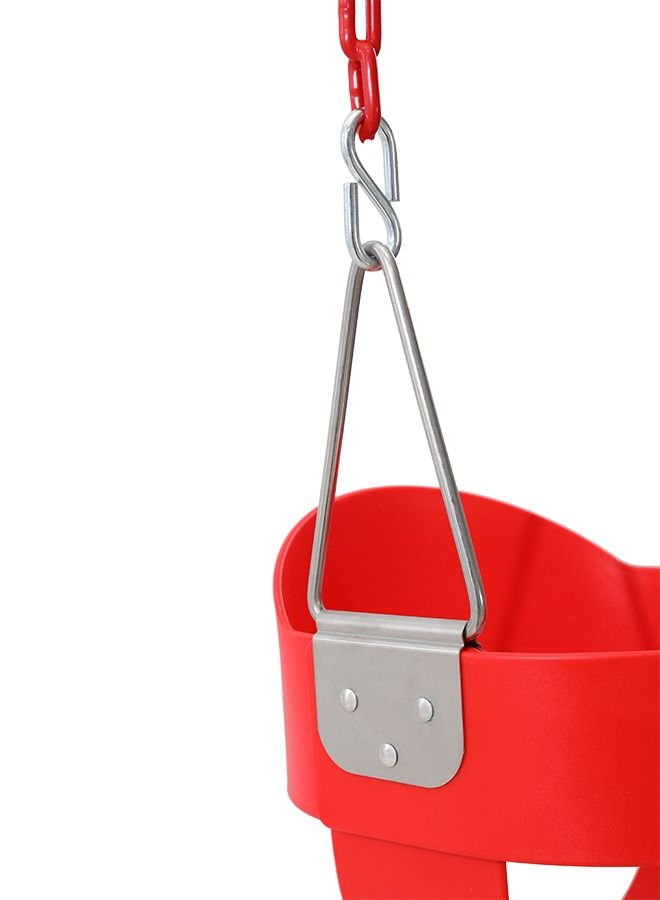 JSAITOYS Baby Outside Playground Rubber Full Bucket Seat Swing Chair With Chain - Image 4