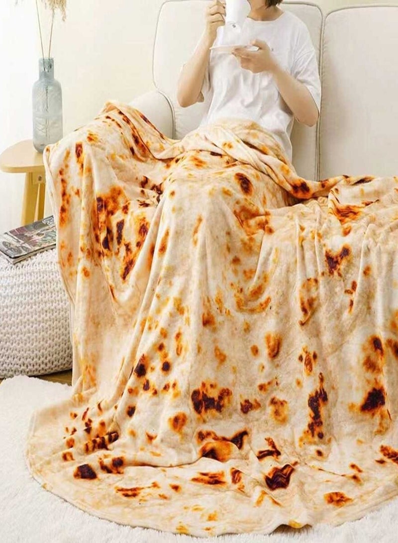 Burrito Blanket 180x180 cm - Soft and Cozy Wrap for Food Lovers  - Image 1