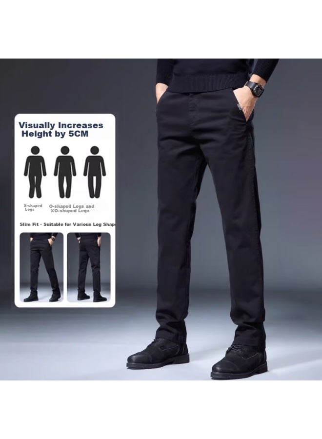 Playboy High-end Men's Casual Pants Autumn Winter New Loose Straight Elastic Fashion Trendy Versatile Business Trousers For Men - Image 5