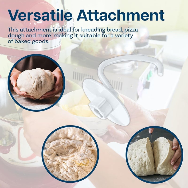 أم موبيل خطاف العجين K45DH لخلاطات KitchenAid سعة 4.5-5 كوارت ذات الرأس المائل من سلسلة Artisan & Classic من – ملحق خطاف عجن من الألومنيوم – بديل ملحق الخلط - غسل يدوي فقط - Image 3