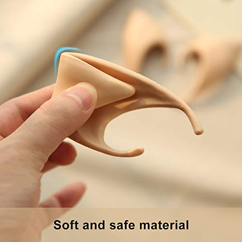 FRESHME Fairy Pixie Elf Ears - Short and Long Style Cosplay Pointed Silicone Ears Halloween Costume Renaissance Accessories Vampire Ears Christmas Dress Up Makeup Party Fairycore Accessories - Image 3