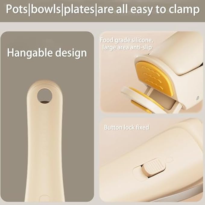 Tazweeq مقبض وعاء قابل للإزالة، مضاد للحروق، مقبض مقلاة قابل للفصل، مقبض بديل لأواني الطهي، مقابض قابلة للإزالة لأطباق المطبخ والأواني والمقالي - Image 4