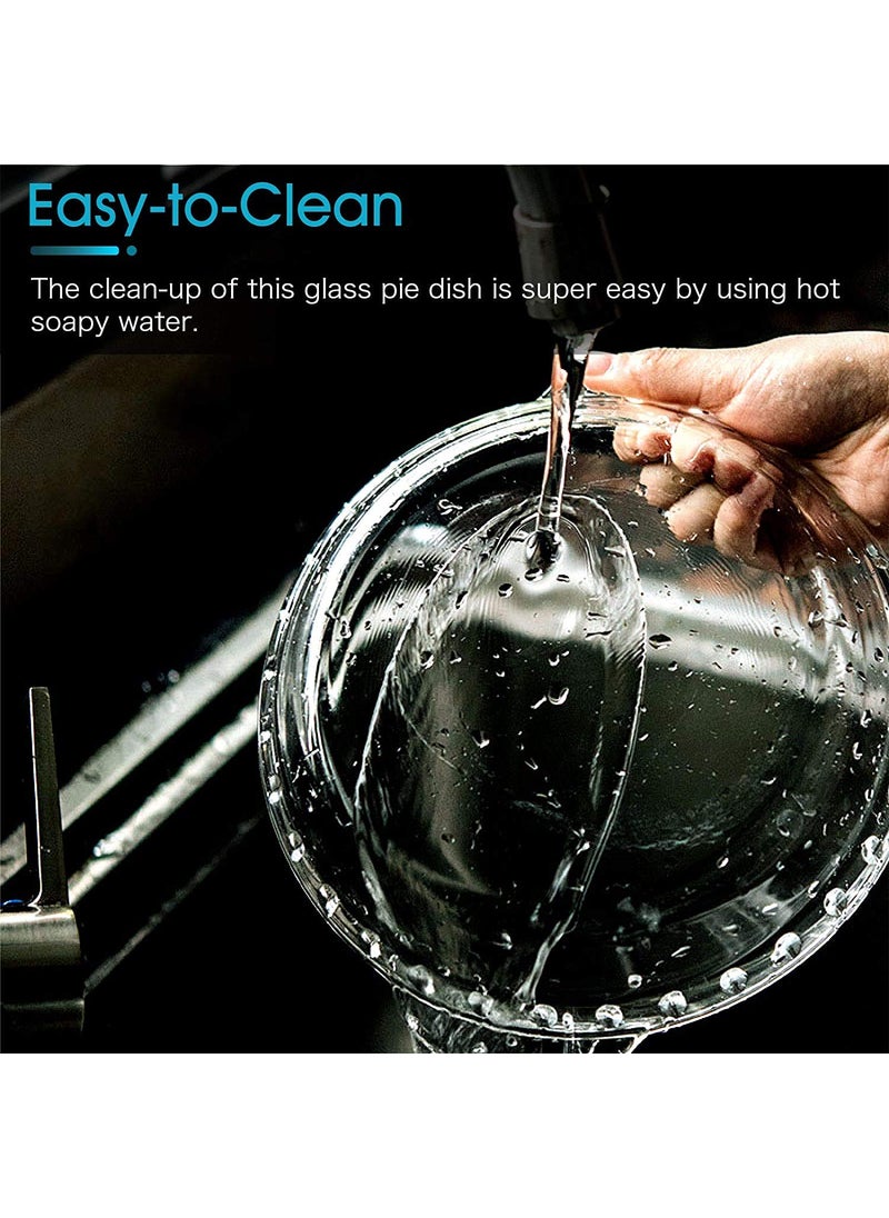 BIG CART BIG CART Glass Pie Plates 700ml Pie Baking Dishes with Handles 3  - Image 4