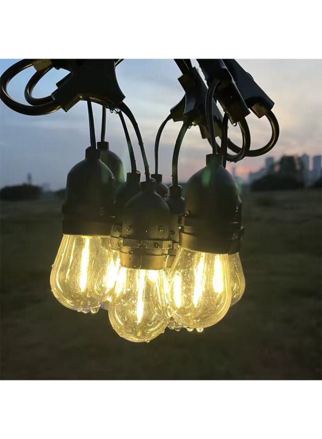 عقد لمبات يحتوي على 10 لمبات غير قابلة للكسر السريع ومقاومة للماء والظروف الجوية تعمل بالطاقة الشمسية - Image 2