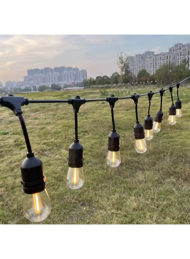 عقد لمبات يحتوي على 10 لمبات غير قابلة للكسر السريع ومقاومة للماء والظروف الجوية تعمل بالطاقة الشمسية - Image 3