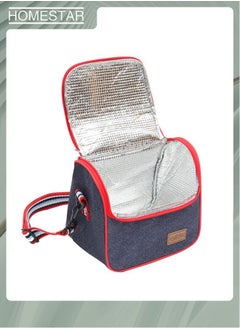 HOMESTAR Insulated Lunch Bag, Portable Lunch Box Bag, Insulated Cooler Bag Thermal Leak-Proof Lunch Organizer, Thermal Cooler Bag for Work Outdoor School Travel (Blue)  - Image 2