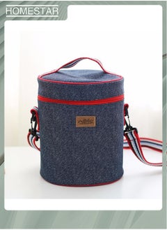 HOMESTAR Insulated Lunch Bag, Portable Lunch Box Bag, Insulated Cooler Bag Thermal Leak-Proof Lunch Organizer, Thermal Cooler Bag for Work Outdoor School Travel (Blue)  - Image 3