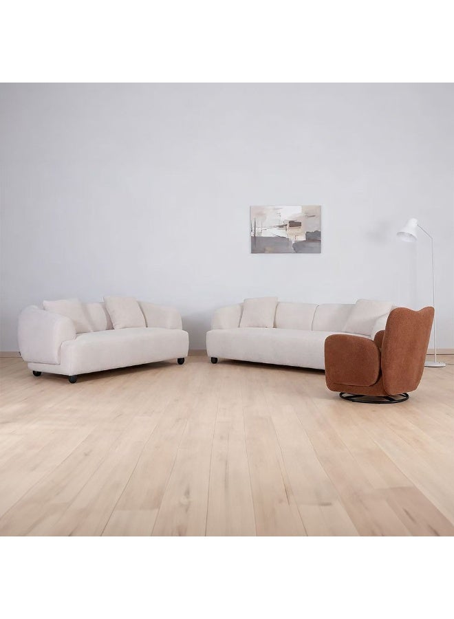 DANUBE HOME أريكة قماشية ثلاثية المقاعد غريزيل | تصميم حديث لأرائك ثلاثية المقاعد | أثاث غرفة معيشة مريح L231xW95xH70 سم - بيج - Image 5