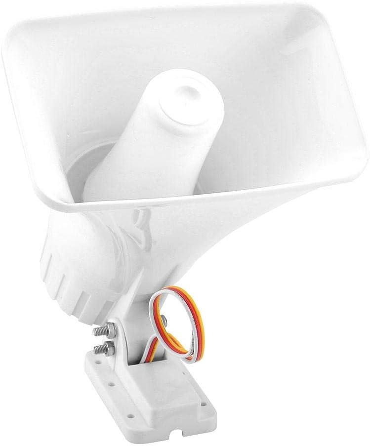 woobles Electronic Alarm Siren Horn 150dB Indoor/Outdoor Security Siren DC 12V for Home Security System - White- - Image 1