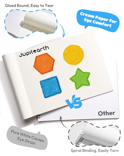 JUPITEARTH Sketch Pads, 2-Pack 50 Sheets 9x12 Inch Drawing Pad, Acid-Free Thickened Glue-Bound Sketchbook, Art Supplies, Drawing Paper for Coloring Painting for School - Image 4