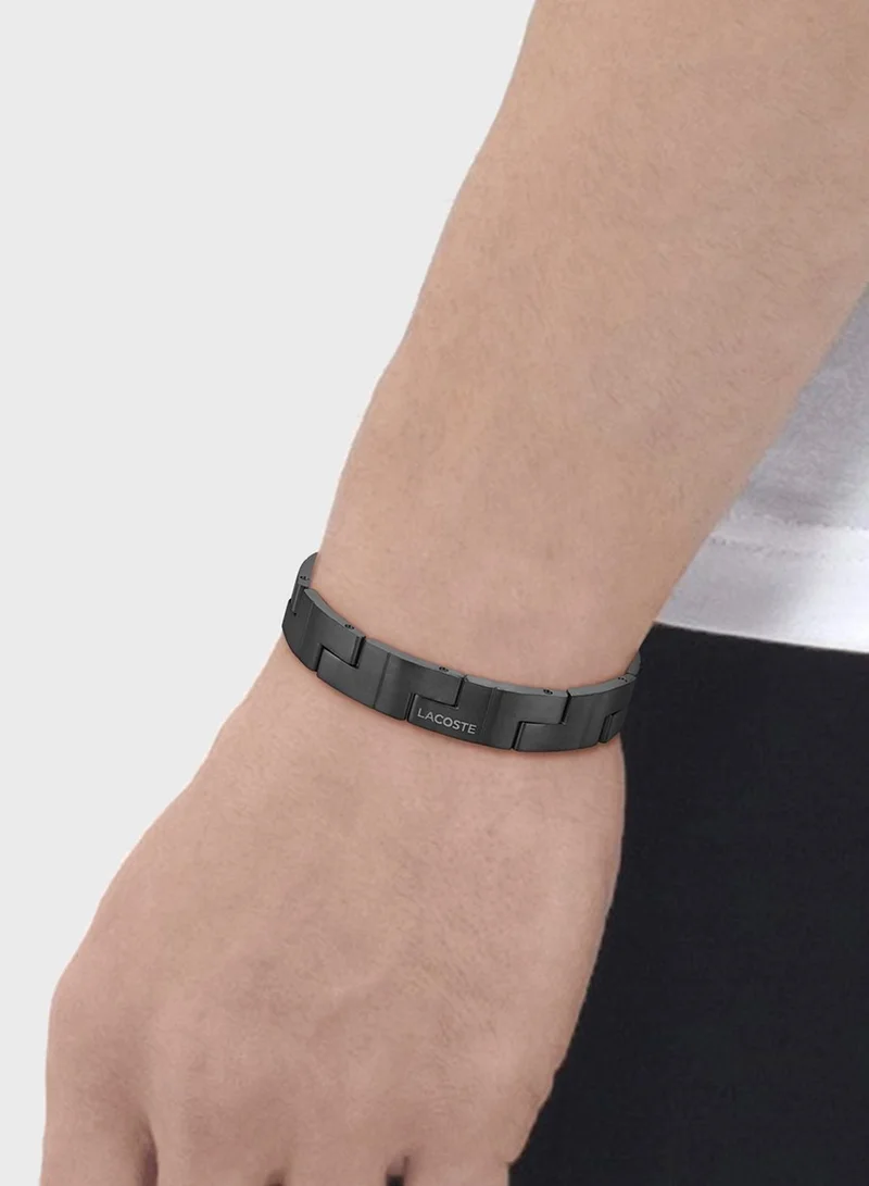Lacoste Catena Collection Link Bracelet For Men With Black Ion Plating (Ip) - 2040222