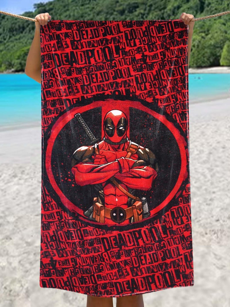 Athom Living Deadpool Themed Kids Cotton Bath Towel - Image 2