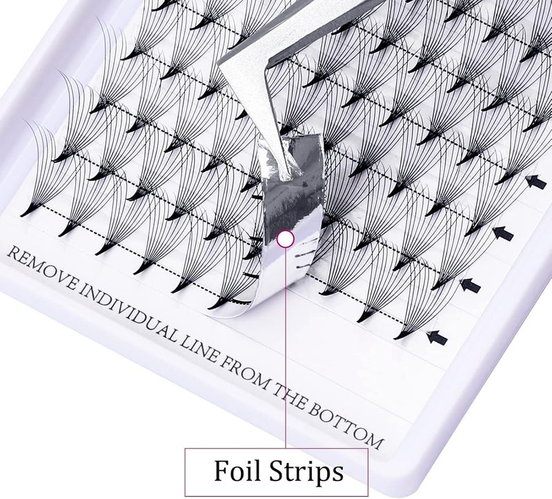 FADLASH Pre Made Eye Lash Extension Fans 10D Premade Volume Eyelash Extensions 0.07 Thickness D Curly Premade Lash Fans Pointed Base Middle Stem Eyelash Extension (10D-0.07D, 11-19mm) - Image 3