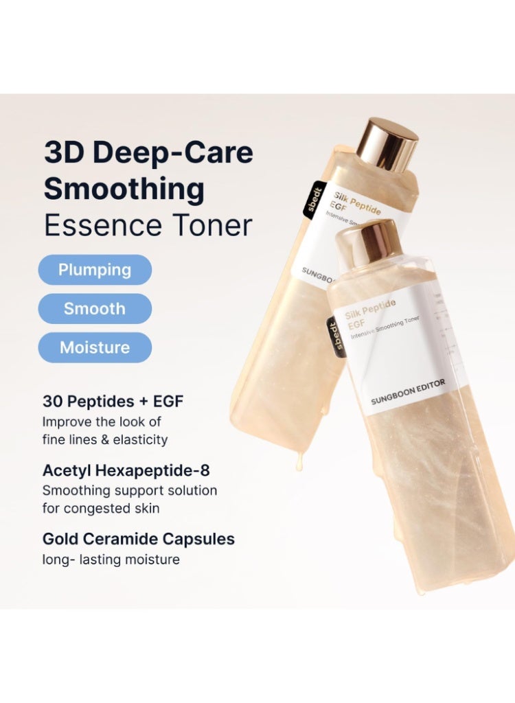 Sungboon Editor Silk Peptide EGF Intensive Smoothing Toner 200ml – Firming Anti-Aging Korean Skincare for Smooth Skin - Image 2