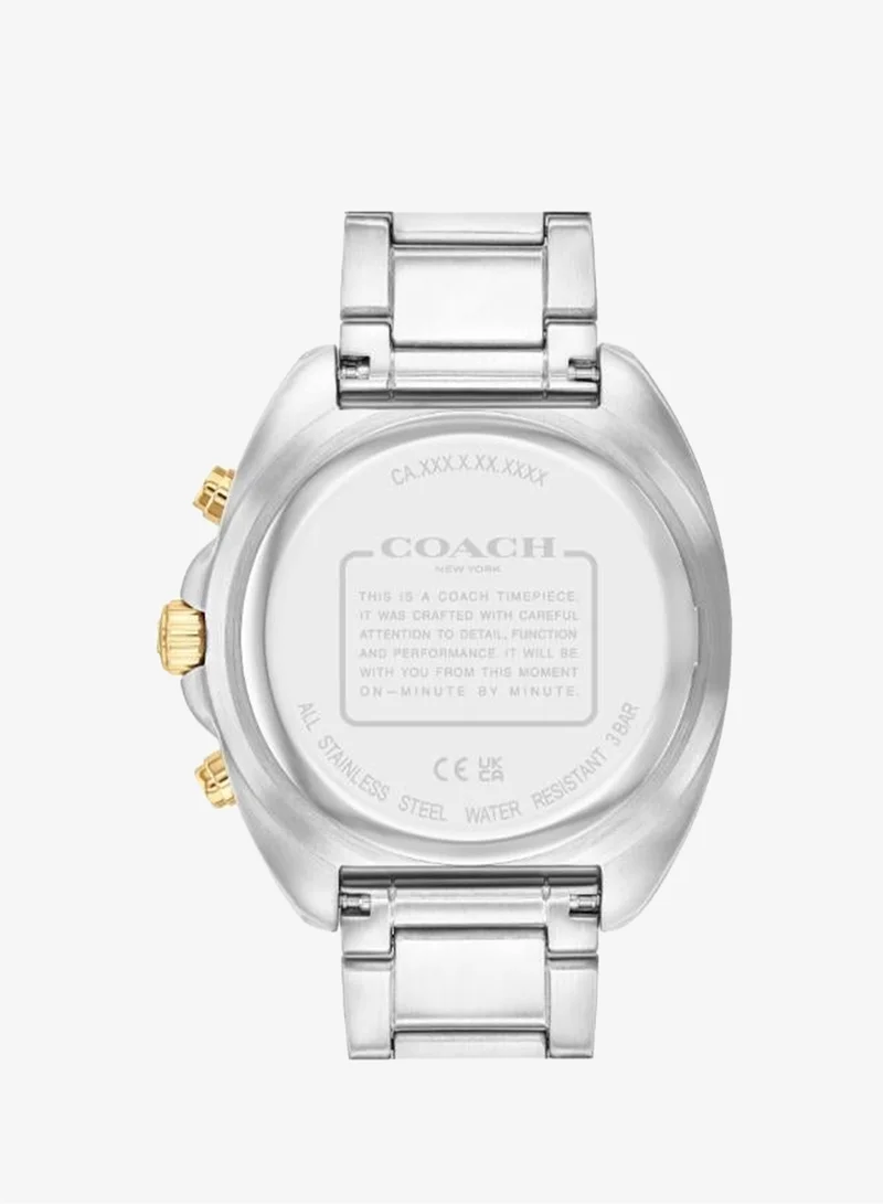 COACH Charter Collection Chronograph Quartz Watch For Men With Two-Tone Stainless Steel Bracelet - 14602704
