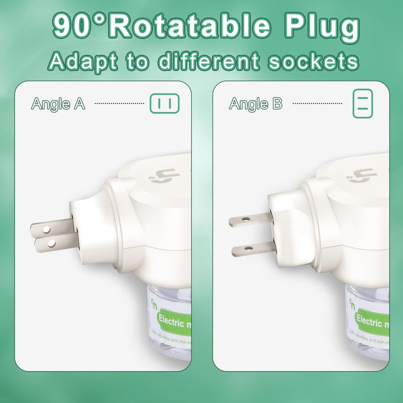 Ddrihlees Mosquito Repeller Indoor Use, Electronic Mosquito Repellent Plug in Wall Outlet, Include 1 Pack 280 Hr Refills for Home, Bedroom, Office - Image 4