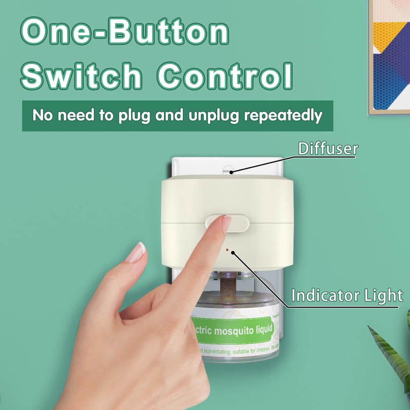 Ddrihlees Mosquito Repeller Indoor Use, Electronic Mosquito Repellent Plug in Wall Outlet, Include 1 Pack 280 Hr Refills for Home, Bedroom, Office - Image 5