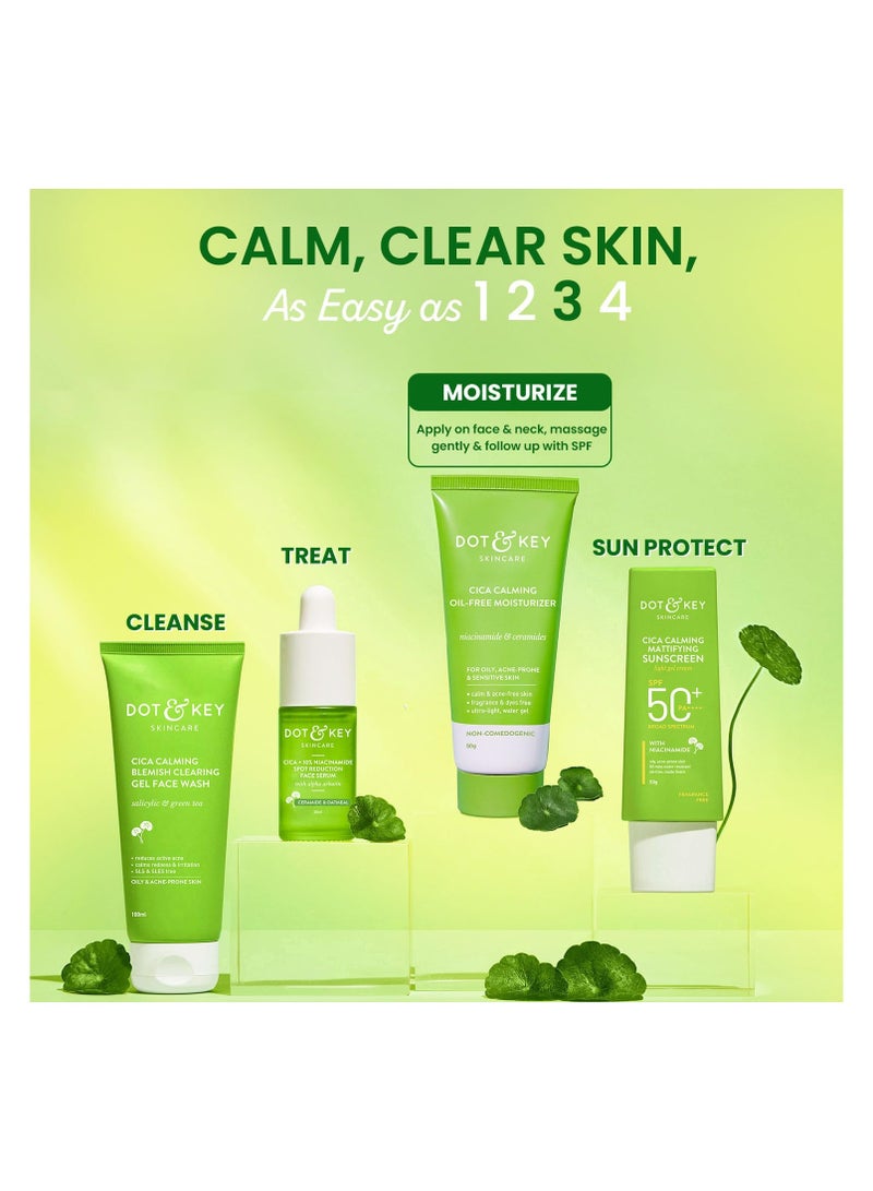 Dot & Key CICA CALMING Oil Free Moisturizer For Oily,Acne-Prone & Sensitive Skin (50g) - Image 4
