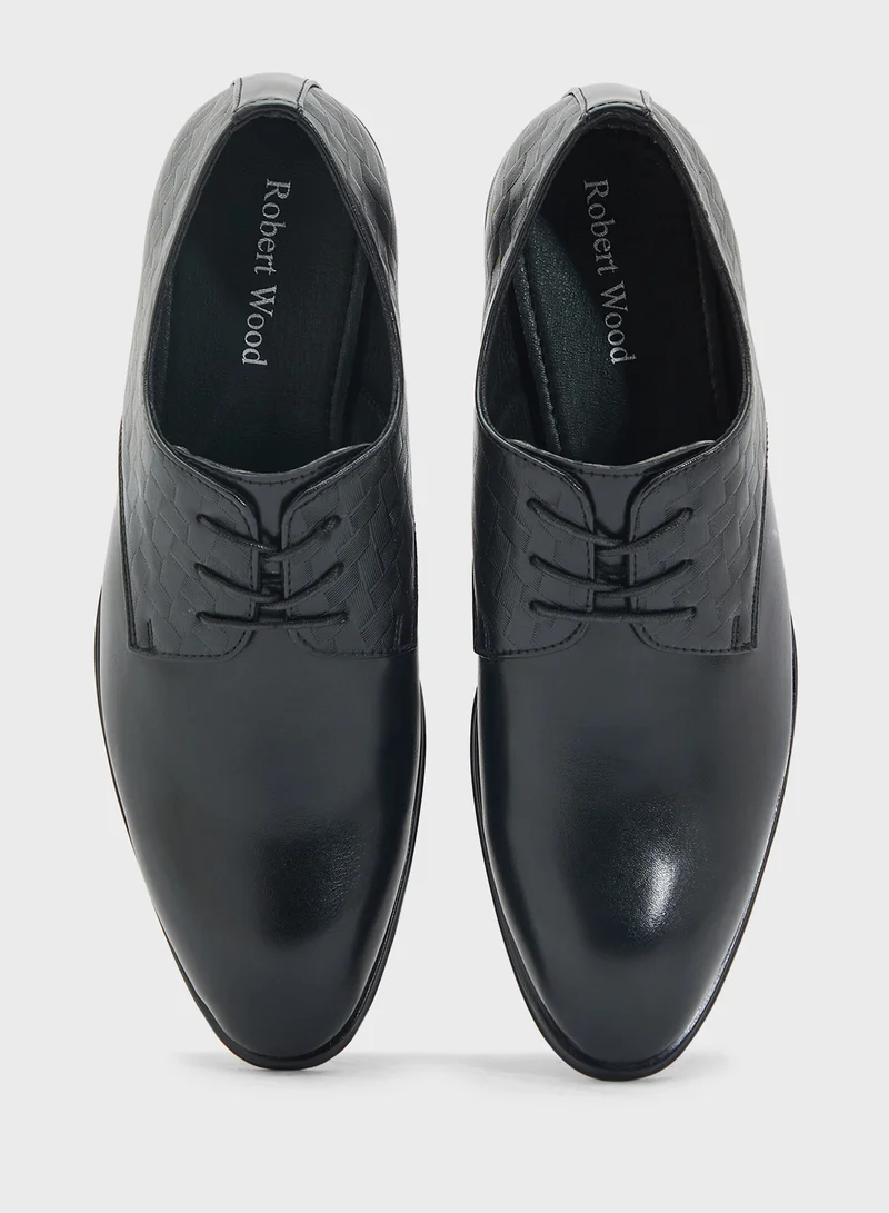 Robert Wood Embossed Texture Formal Lace Ups