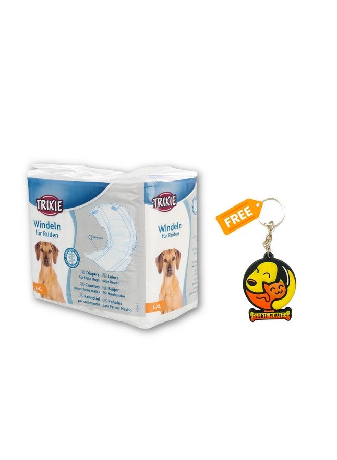 Trixie Disposable Diapers For Male Dogs - (12Pcs, L-Xl) | Non-Woven Fabric, Leak-Proof, Ultra-Absorbant Purpose | Daily And Travelling Purpose | Diaper Pants With Free Key Ring - Image 2