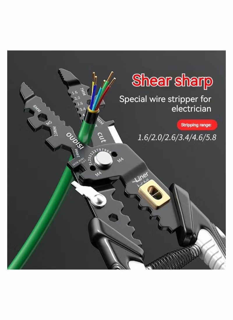 Multifunctional Wire Strippers, Universal Wire Cutters, Wire Splitters, Wire Winding, Cutting, Stripping, Crimping, Stripping, Clamping Pliers Wrench, Home Improvement, Electrical Hardware Tools - pzsku/ZDFADB833E8E746D02515Z/45/_/1711073564/0dbe4cad-1a69-49b0-aa28-b9eb1f7e2809