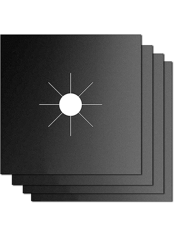 erorex Gas Stove Covers Heat Resistant Reusable Gas Range Protectors Non Stick Gas Stove Protectors For Gas Stove Protection And Cleaning Black - Image 1