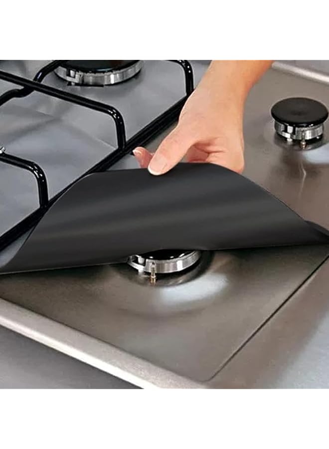 erorex Gas Stove Covers Heat Resistant Reusable Gas Range Protectors Non Stick Gas Stove Protectors For Gas Stove Protection And Cleaning Black - Image 3