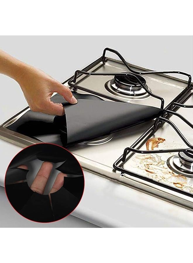 erorex Gas Stove Covers Heat Resistant Reusable Gas Range Protectors Non Stick Gas Stove Protectors For Gas Stove Protection And Cleaning Black - Image 4