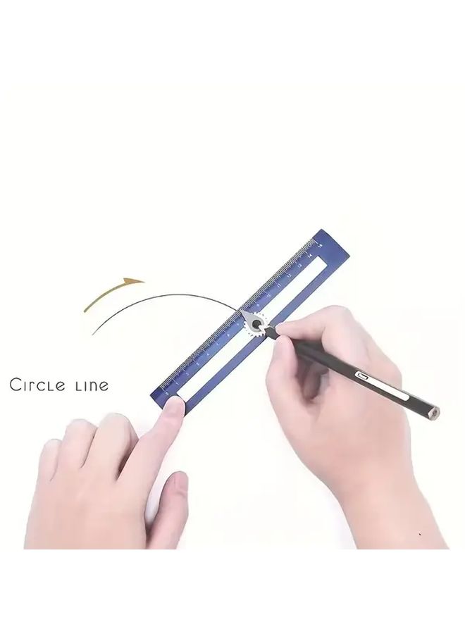 Green Dual Function Compass Ruler Geometry Tool For School Office - Image 3