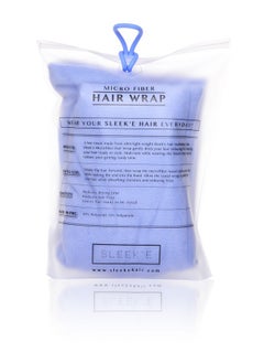 Sleek'e Sleek'e Microfiber Hair Wrap | Ultra Absorbent and Soft Anti-Frizz Turban Twist Towel | Reduces Drying Time by 50% | Quick Dry Spa Quality Hair Wrap for Drying Thick, Curly, and Long Hair (Baby Blue)  - Image 2