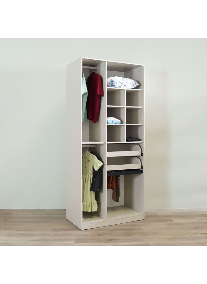 DANUBE HOME Defne 1 Meter Wardrobe New for DH- Cream/Black  - Image 4