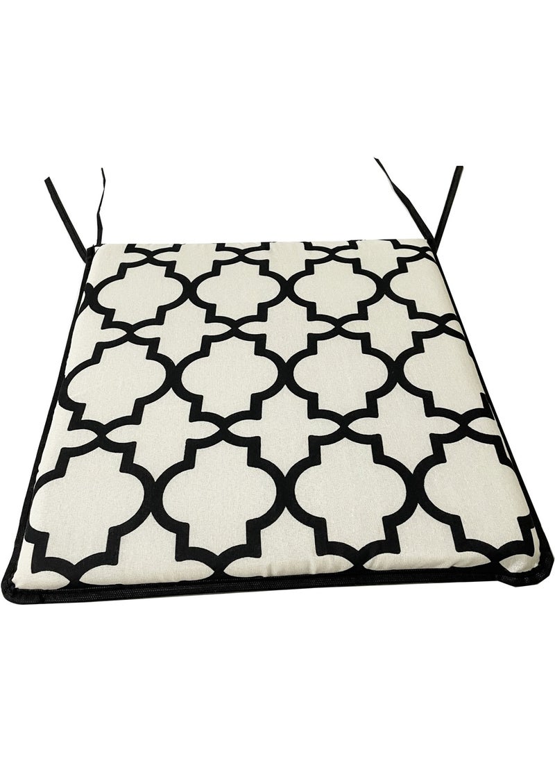 Nelson - Chair Cushion Eco 6 Pieces Laced Garden Cushion (Alaçatı) Washable - Image 1