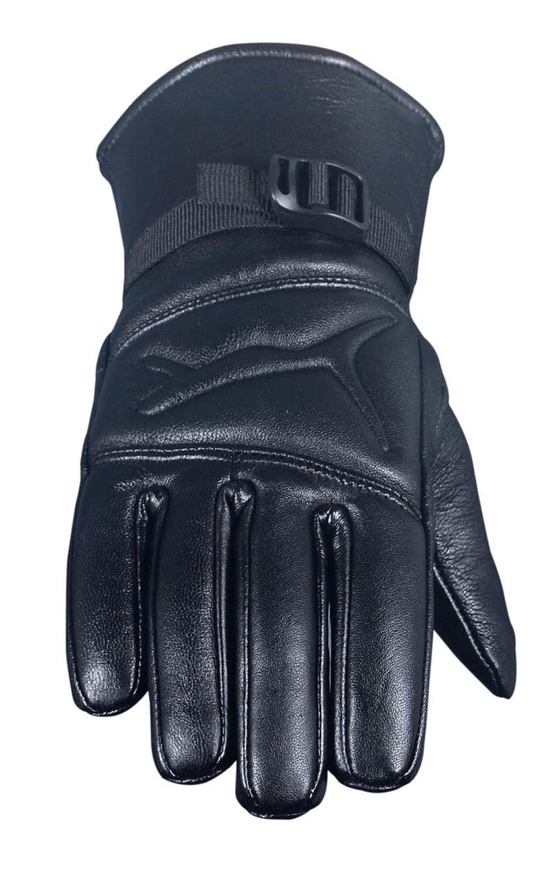 WILDSTICH Full Finger Solid Premium Leather Gloves for Winter and Hand Protective Bike Riding Leather Gloves for Men and Women - Image 4